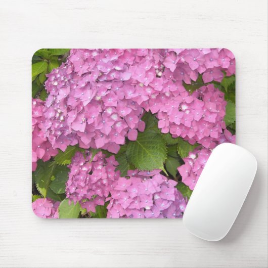 Schöne Pink Hydrangeas Mousepad (Mit Mouse)