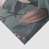 Schöne Pink Lilies mit Grünpflanzen Dekoration Seidenpapier (Ausschnitt)