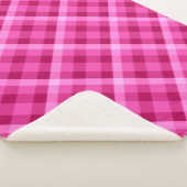 Schöne Pink Magenta Kariert große Sherpa Blanka Sherpadecke (3/4)