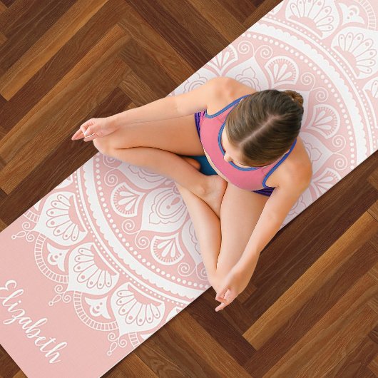 Schöne Pink Mandala Übungsyoga Mat Yogamatte