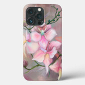 Schöne Pink Orchid Blume iPhone Case (Rückseite)