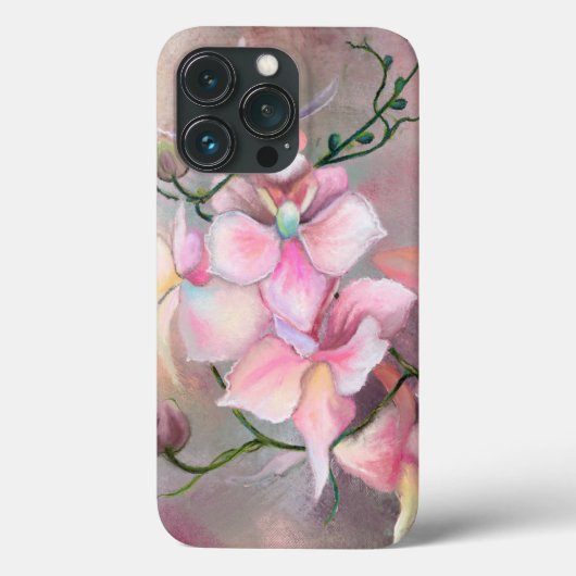 Schöne Pink Orchid Blume iPhone Case (Rückseite)