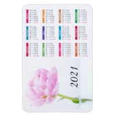 Schöne Pink Peony | Blumenkalender 2021 Magnet (Vertikal)