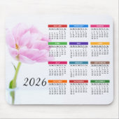 Schöne Pink Peony | Blumenkalender 2022 Mousepad (Vorne)