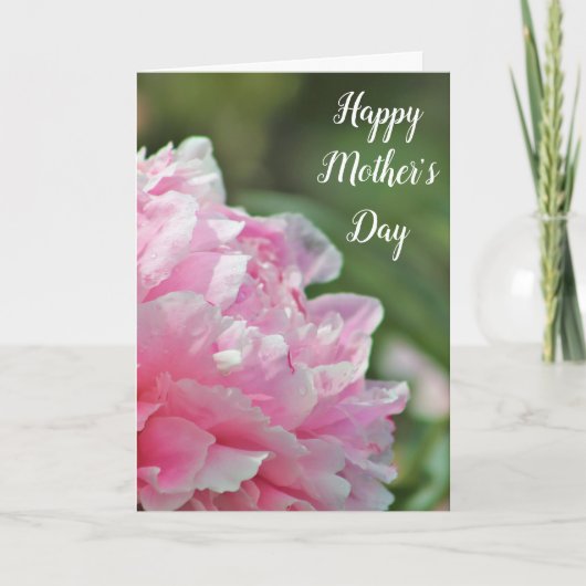 Schöne Pink Peony Mother's Day Card Karte (Vorderseite)