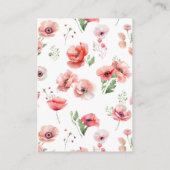 Schöne Pink Poppy Duschbücher für Baby Begleitkarte (Rückseite)