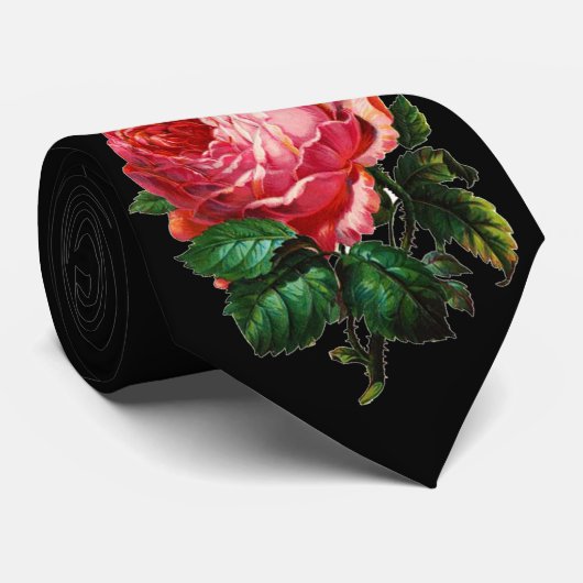 SCHÖNE PINK ROSE KRAWATTE (Gerollt)