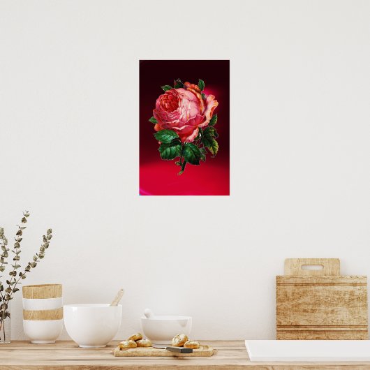 SCHÖNE PINK ROSE POSTER (Küche)