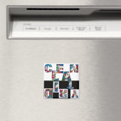 SCHÖNE PINK ROSES GEM STEIN DIRTY CLEAN MAGNET (In Situ (Geschirrspüler))