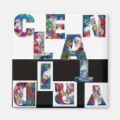 SCHÖNE PINK ROSES GEM STEIN DIRTY CLEAN MAGNET (Vorne)