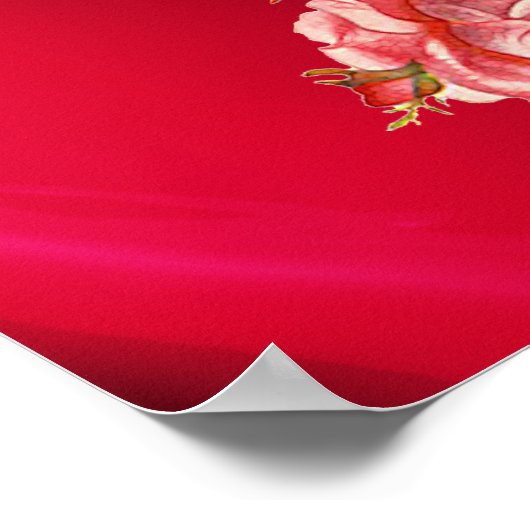 SCHÖNE PINK ROSES POSTER (Ecke)