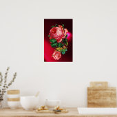 SCHÖNE PINK ROSES POSTER (Küche)