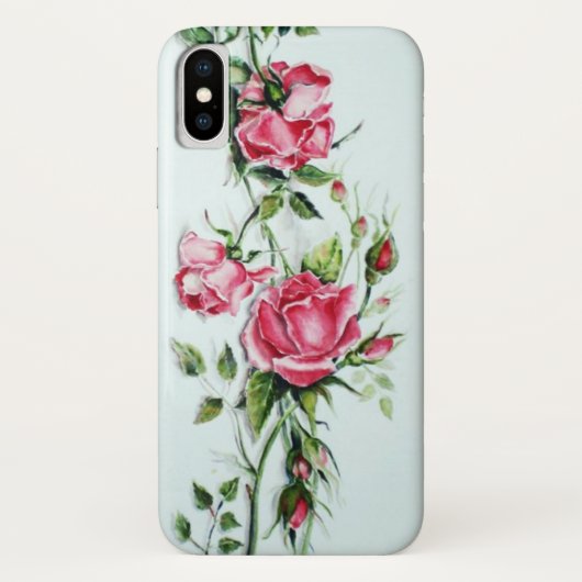 SCHÖNE PINK ROSES UND ROSENKNOSPE Case-Mate iPhone HÜLLE (Rückseite)