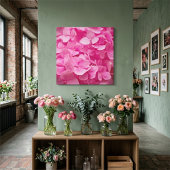Schöne Pink Spring Hydrangea Blume Fotografie Leinwanddruck