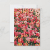 Schöne Pink Tulip Garden Valentinstag Karte (Rückseite)