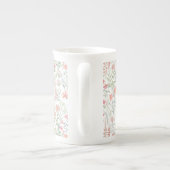 Schöne-Pink-und-Grün-Wildblumenwiese Porzellantasse (Rückseite)