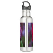 Schöne PInk und Lila Poppy-Blume Edelstahlflasche (Rückseite)
