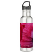 Schöne PInk und Lila Poppy-Blume Edelstahlflasche (Vorderseite)