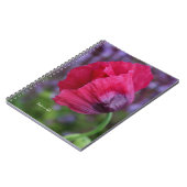 Schöne PInk und Lila Poppy-Blume Notizblock (Linke Seite)