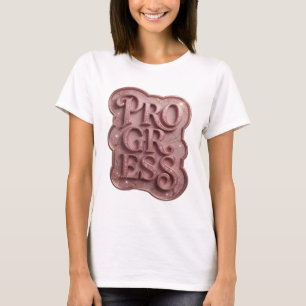 Schöne Pinke PROGRESS Textdesign T-Shirt