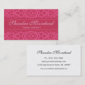 Schöne pinkfarbene Schönheits-Berater-Visitenkarte Visitenkarte (Vorne/Hinten)