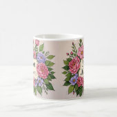 Schöne pinkische Blume Beste Mama Kaffeetasse (Mittel)