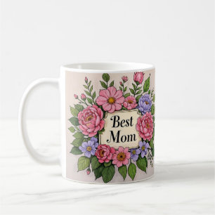 Schöne pinkische Blume Beste Mama Kaffeetasse