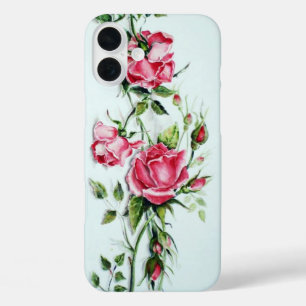 SCHÖNE PINKROSEN UND ROSENKNOSPE iPhone 16 PLUS HÜLLE