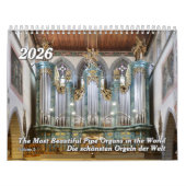 Schöne Pipe Organe 2026 - Der Orgelkalender Kalender (Titelbild)