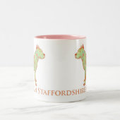 Schöne Pitbull/Staffy Terrier-Tasse Zweifarbige Tasse (Mittel)