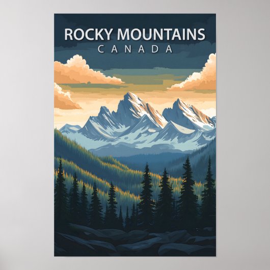 Schöne Place Rocky Mountains Kanada Reisen Poster (Vorne)