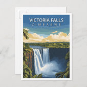 Schöne Place Victoria Falls Zimbabwe Travel Postkarte (Vorne/Hinten)