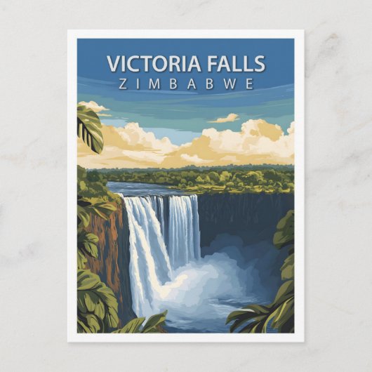 Schöne Place Victoria Falls Zimbabwe Travel Postkarte (Vorderseite)