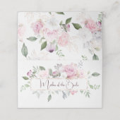 Schöne Platzkarten für Blumenhochzeiten (Außenseite Aufgefaltet)