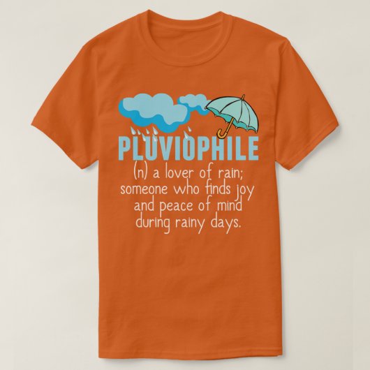 Schöne Pluviophile Lover von Regen T-Shirt (Design vorne)