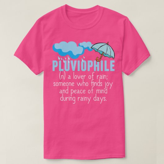 Schöne Pluviophile Lover von Regen T-Shirt (Design vorne)
