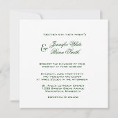 Schöne Poinsettia Hochzeit Einladung (Rückseite)