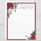 Schöne Poinsettia Rahmen Weihnachten (Vorne/Hinten)