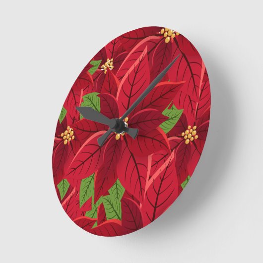 Schöne Poinsettia Uhr (Winkel)