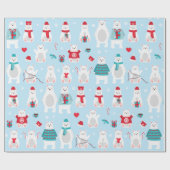 Schöne Polarbären Geschenkpapier (Flach)