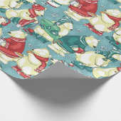 Schöne Polarbären Geschenkpapier (Ecke)