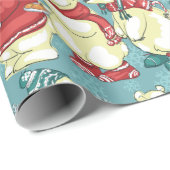 Schöne Polarbären Geschenkpapier (Rolleneckpunkt)