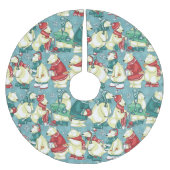 Schöne Polarbären Polyester Weihnachtsbaumdecke (Vorderseite)