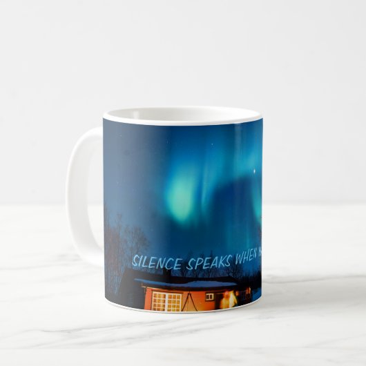 Schöne Polarlichter Kaffeetasse (Vorderseite Links)