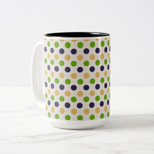 Schöne Polka Dot Pattern Tasse (Vorderseite Links)
