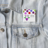 Schöne Polka Dot Rose Anpassbare Taste Button (Beispiel)