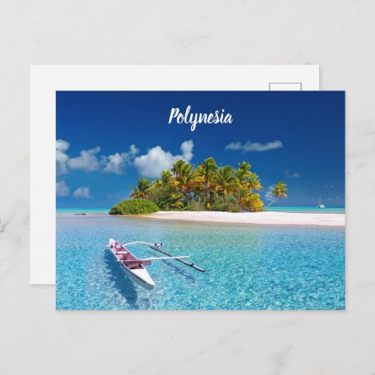 Schöne Polynesien Postkarte (Vorne/Hinten)