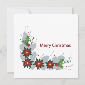 Schöne Ponsettia Blume Einzigartiges Design Feiertagskarte