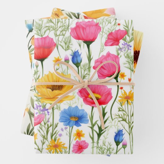Schöne Poppies Field Blume Dusche Geschenkpapier Set (Beispiel)