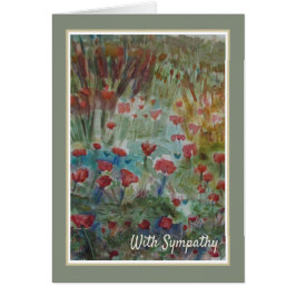 Schöne Poppies Sympathy Card